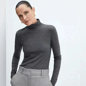 Mango  Gray Turtleneck Shirt NWT